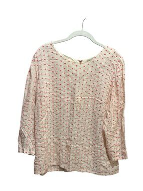 ISATO Anthropologie Embroidered Neon Dots Blouse